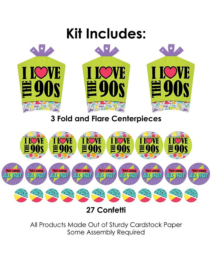 90's Throwback Party Water Bottle Sticker Labels - Set Of 20 Self-Adhesive 8.5x2 Inch Labels