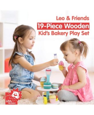 19-Piece Wooden Kid's Bakery Play Set