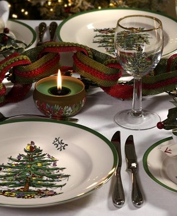 Spode Christmas Tree 16-oz Stemless Wine Glasses, Set of 4: Wine  Glasses