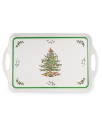 Christmas Tree Melamine Trays, Set of 2, Exclusively at Macy’s