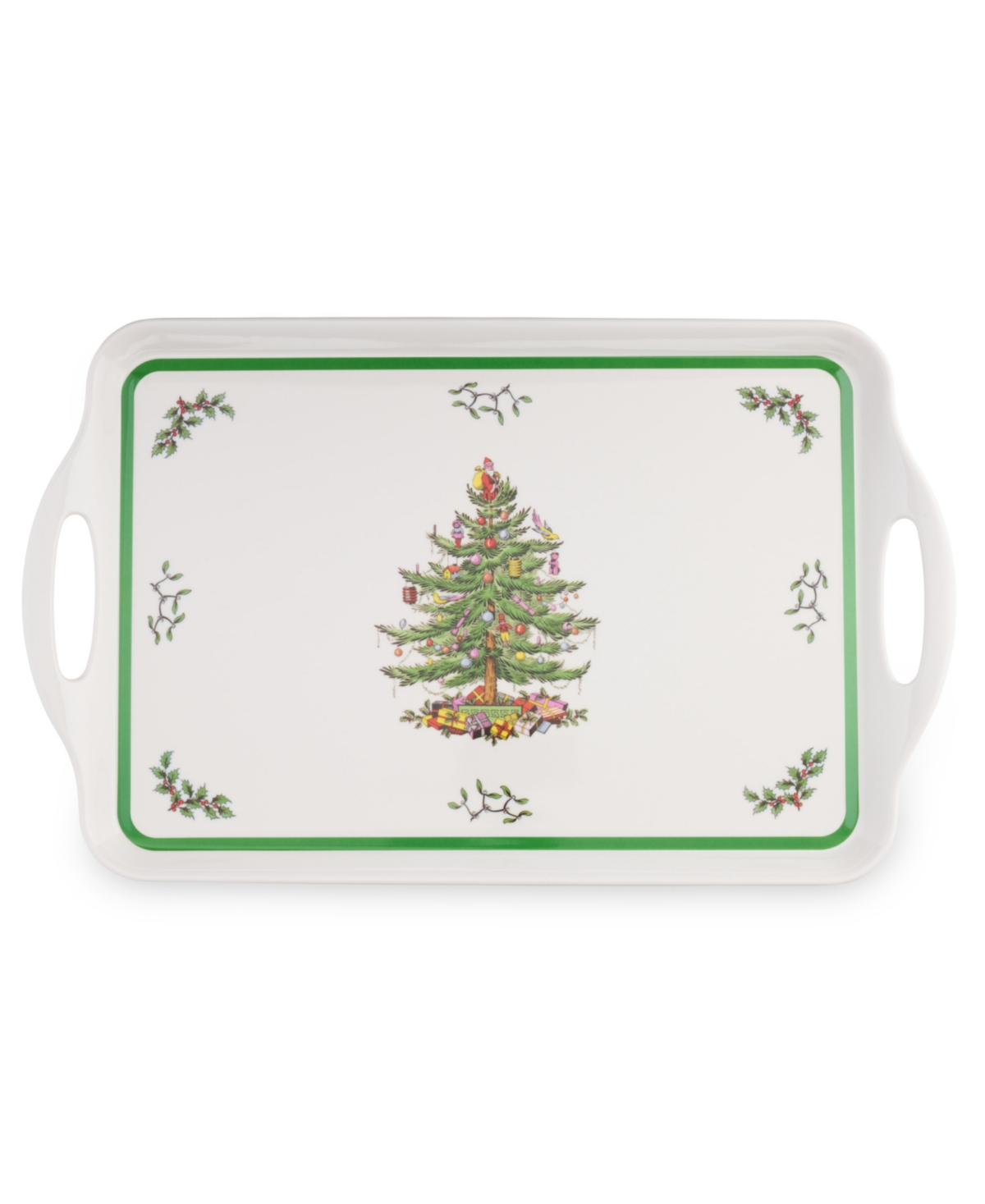 Spode Set/2 Christmas Tree Melamine Trays, Exclusively At Macy's In Green,multi