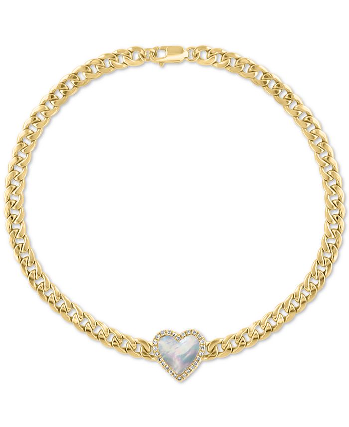 EFFY Collection EFFY® Mother of Pearl & Diamond (1/10 ct. t.w.) Heart
