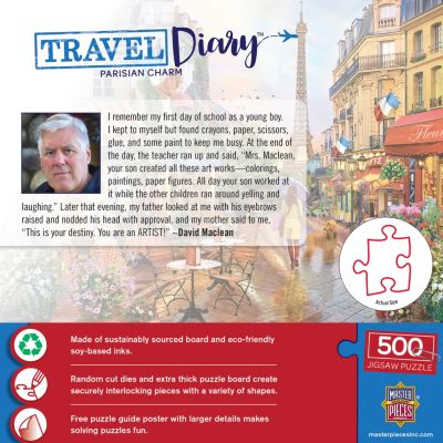 Travel Diary - Parisian Charm 500 Piece Jigsaw Puzzle