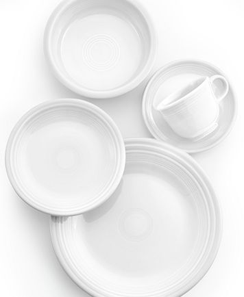Fiesta White 5-Piece Place Setting - Dinnerware - Dining & Entertaining ...