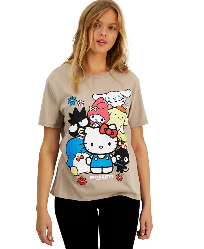 Love Tribe Juniors' Crew-Neck Hello-Kitty-And-Friends-Graphic T