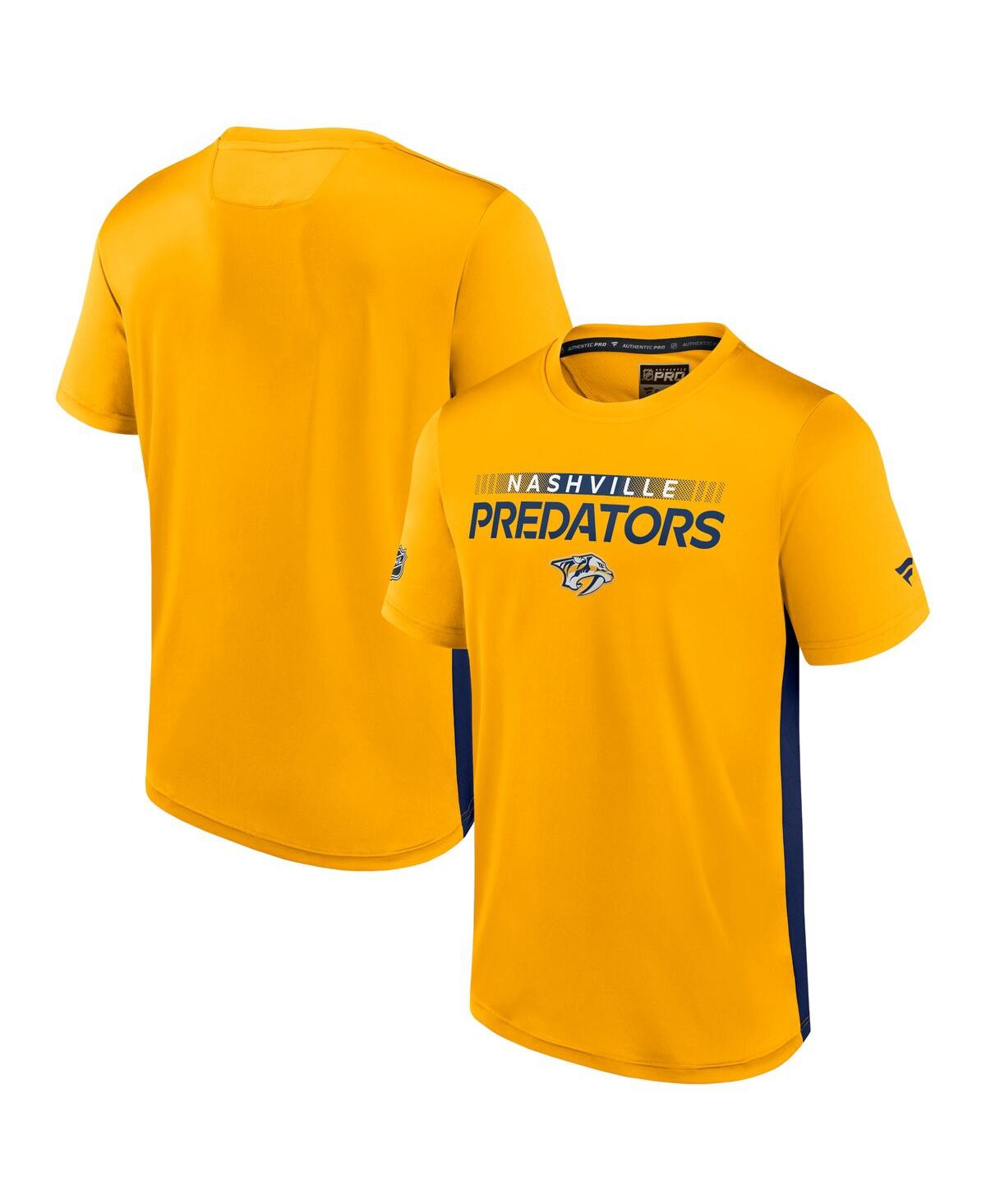 Men's Fanatics Navy Nashville Predators Authentic Pro Rink Tech T-Shirt - Navy