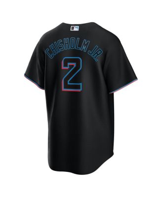 Men's Nike Jazz Chisholm Jr. Black Miami Marlins Alternate Replica