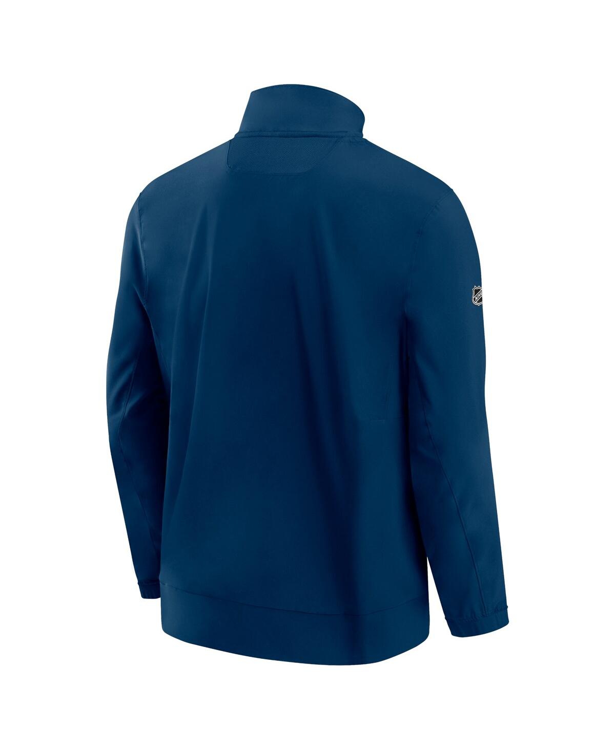 Shop Fanatics Men's  Deep Sea Blue Seattle Kraken Authentic Pro Rink Coaches Full-zip Jacket