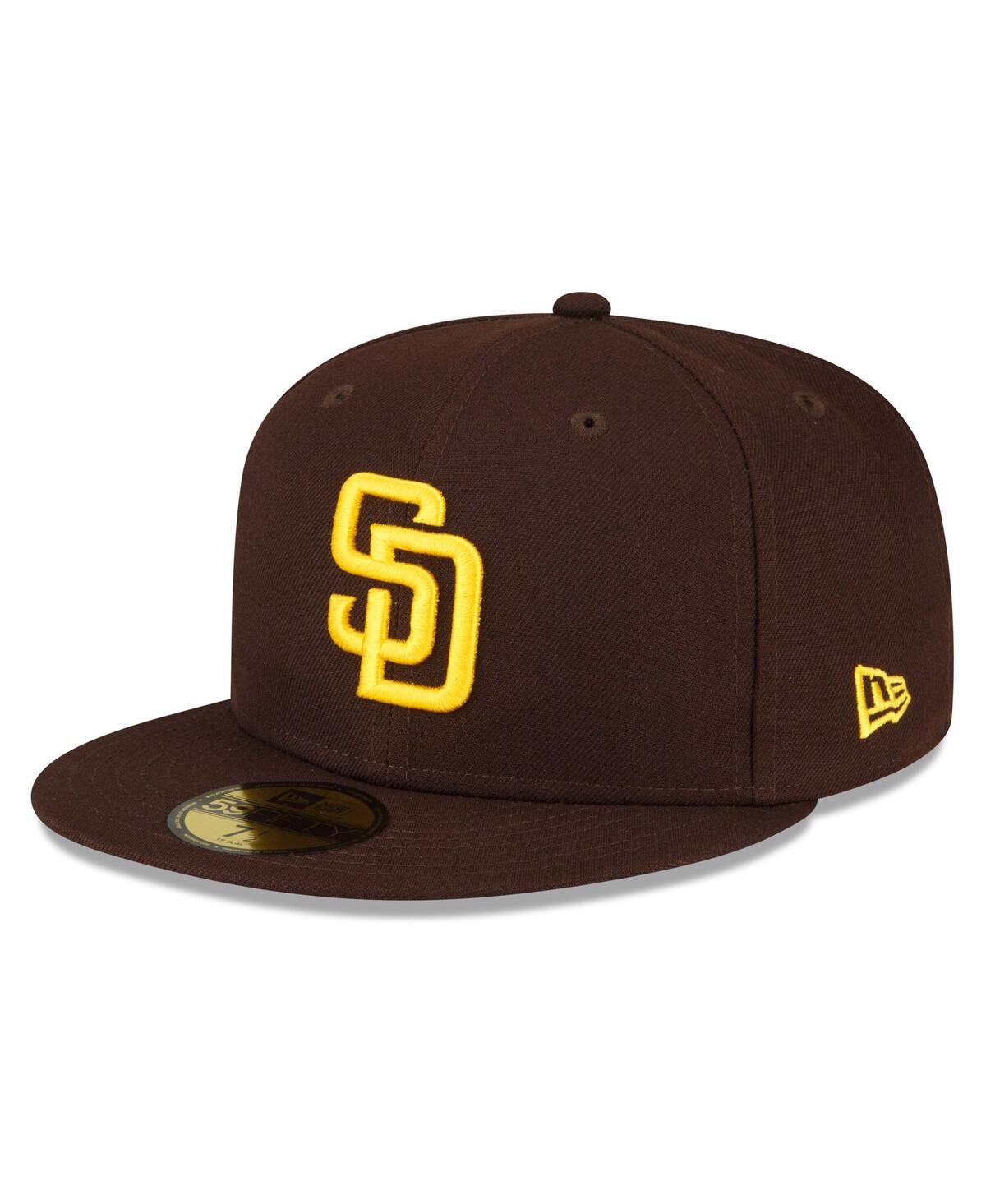 NEW ERA MEN'S NEW ERA BROWN SAN DIEGO PADRES AUTHENTIC COLLECTION REPLICA 59FIFTY FITTED HAT