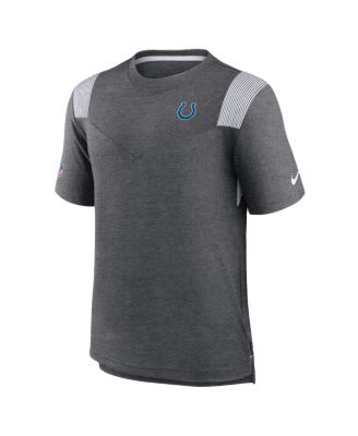 Men's Heather Charcoal Indianapolis Colts Sideline Tonal Logo Performance Player T-shirt
