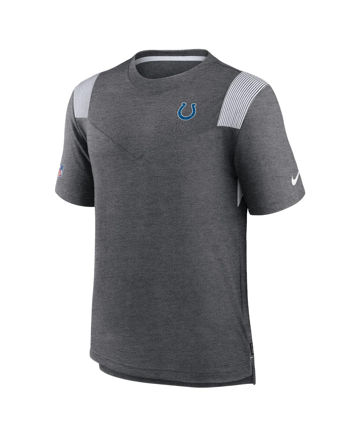 Nike Heather Charcoal Indianapolis Colts Sideline Tonal Logo Performance Player T-shirt In Heather Charcoal