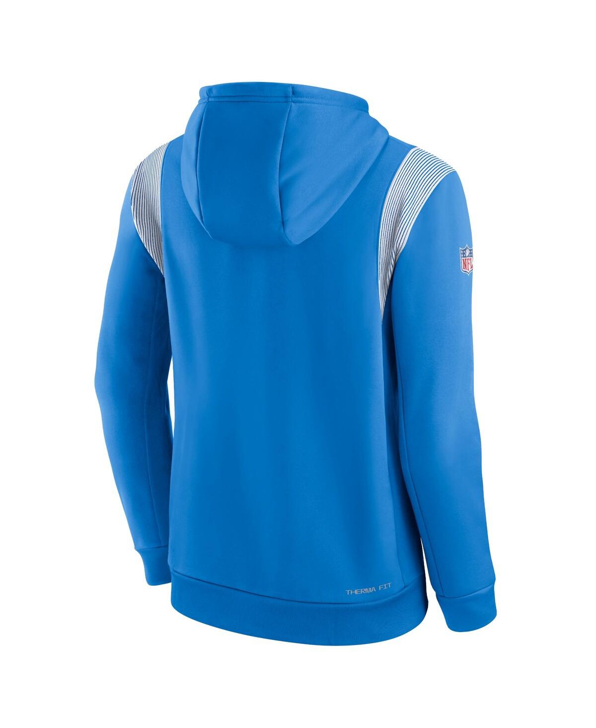 Men's NikeLos Angeles Chargers Sideline Athletic Stack Performance Pullover Hoodie - Powder Blue