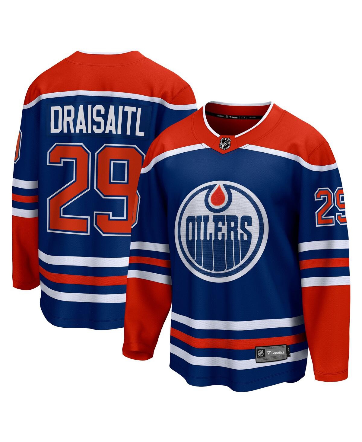 Men's Fanatics Leon DraisaitlEdmonton Oilers Home Premier Breakaway Player Jersey - Royal