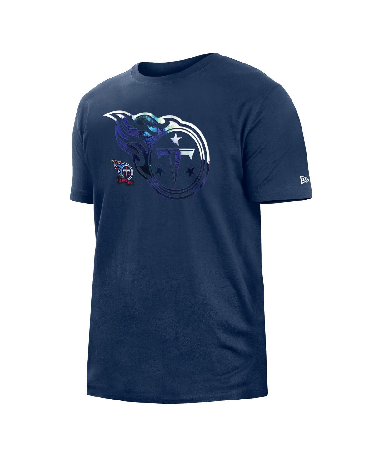 Shop New Era Men's  Navy Tennessee Titans 2022 Sideline Ink Dye T-shirt