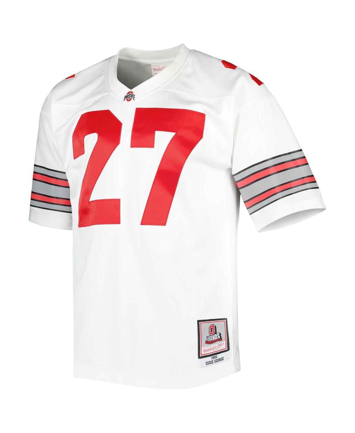 Men's Mitchell & Ness Eddie GeorgeOhio State Buckeyes Authentic Jersey - White