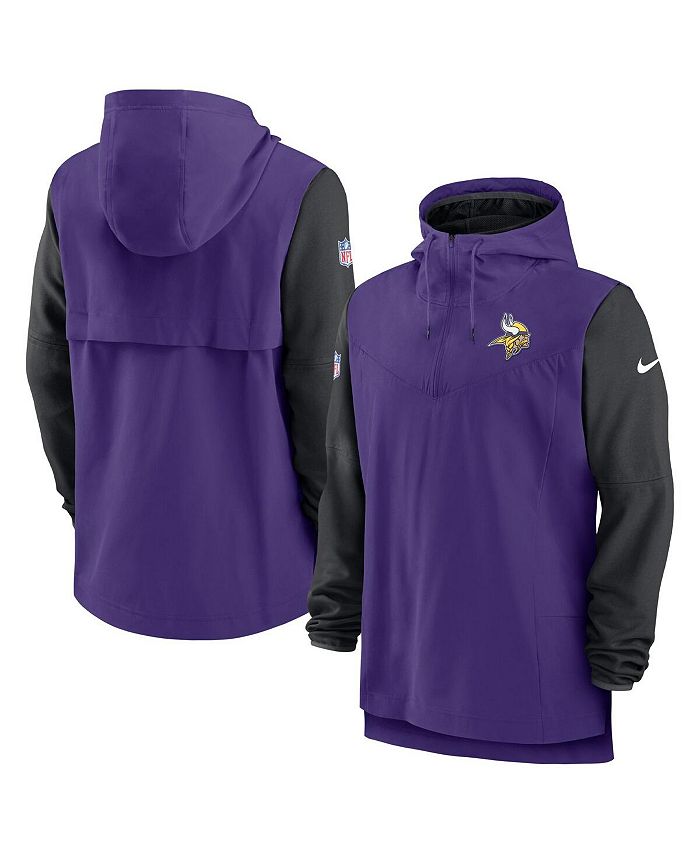 Nike Men's Purple, Black Minnesota Vikings Sideline Player Quarter-zip  Hoodie - Macy's
