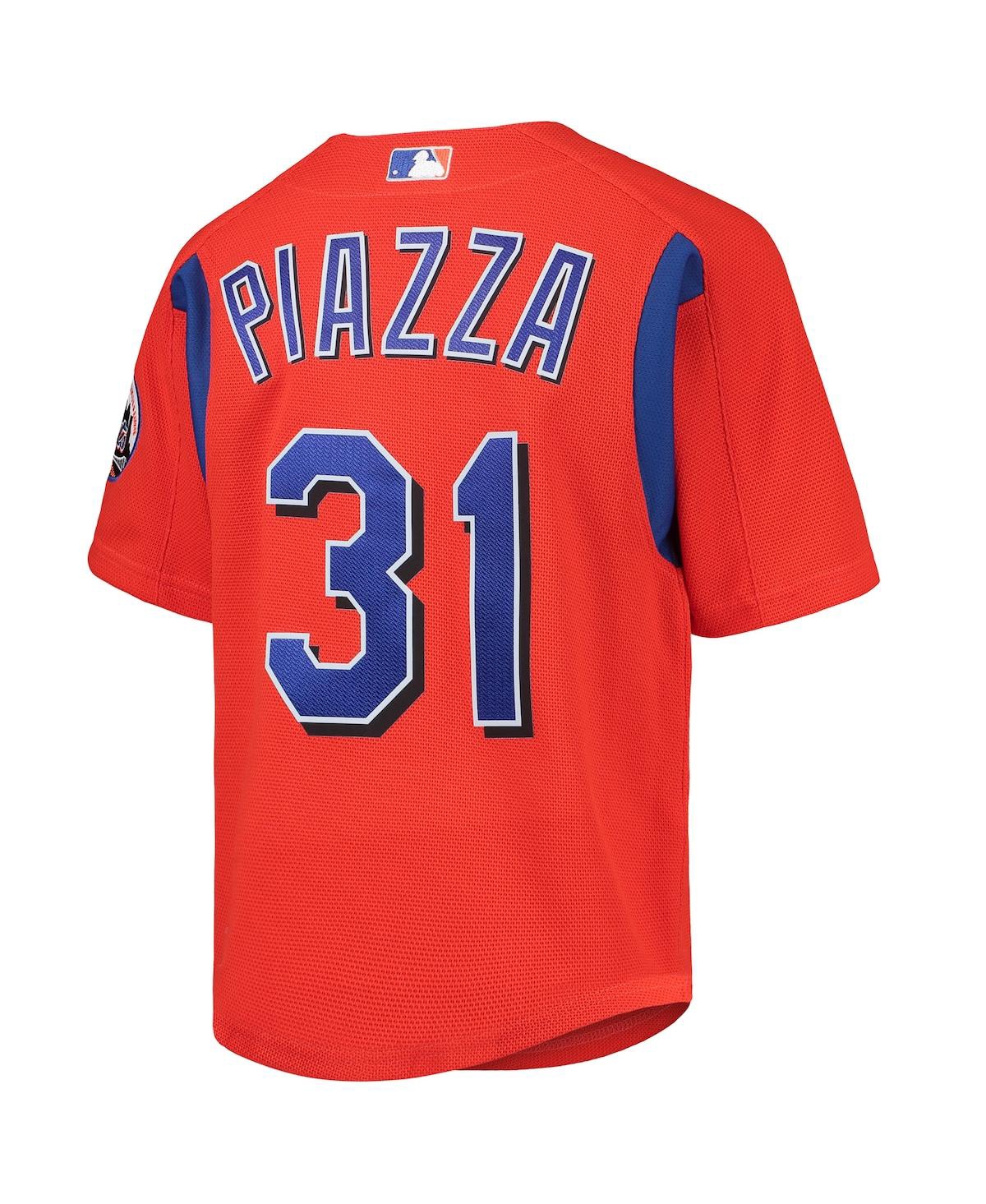 Big Boys Mitchell & Ness Mike PiazzaNew York Mets Cooperstown Collection Mesh Batting Practice Jersey - Orange