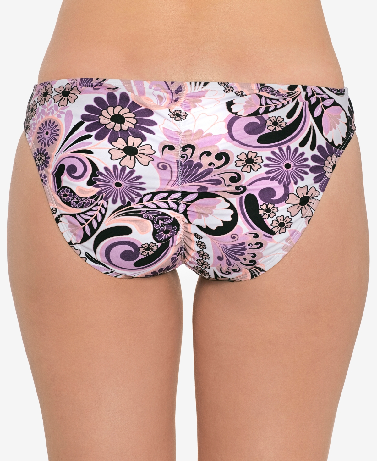 Salt + Cove Juniors' Cinched-Back Hipster Bikini Bottoms, Created For Macy's - Swirl  Twirl Taupe