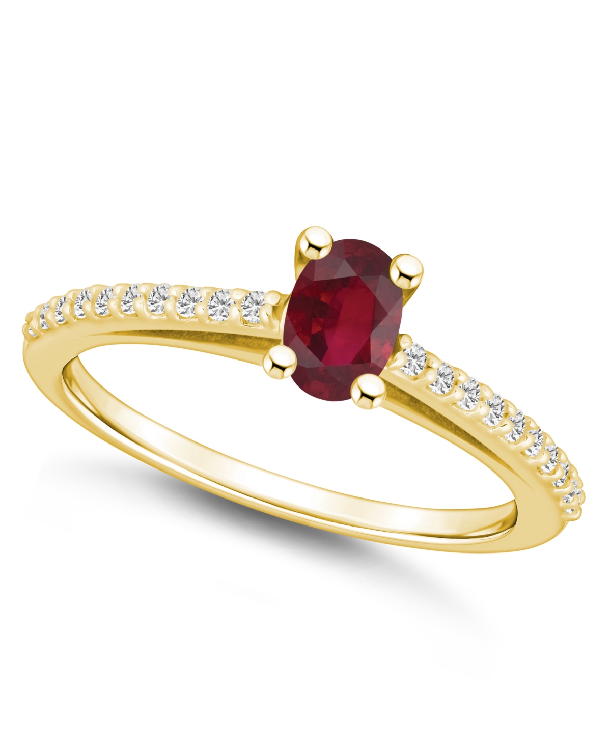 Macy's Ruby (5/8 Ct. T.w.) And Diamond (1/6 Ct. T.w.) Ring In Gold