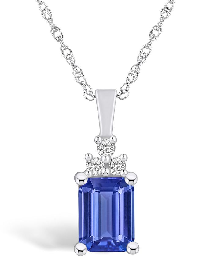 Macys tanzanite necklace outlet