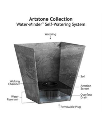 Black ArtStone Ella Flower Box - 14.5 Inch