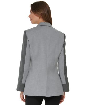 DKNY Women's Two Tone Single Button Blazer - Macy's