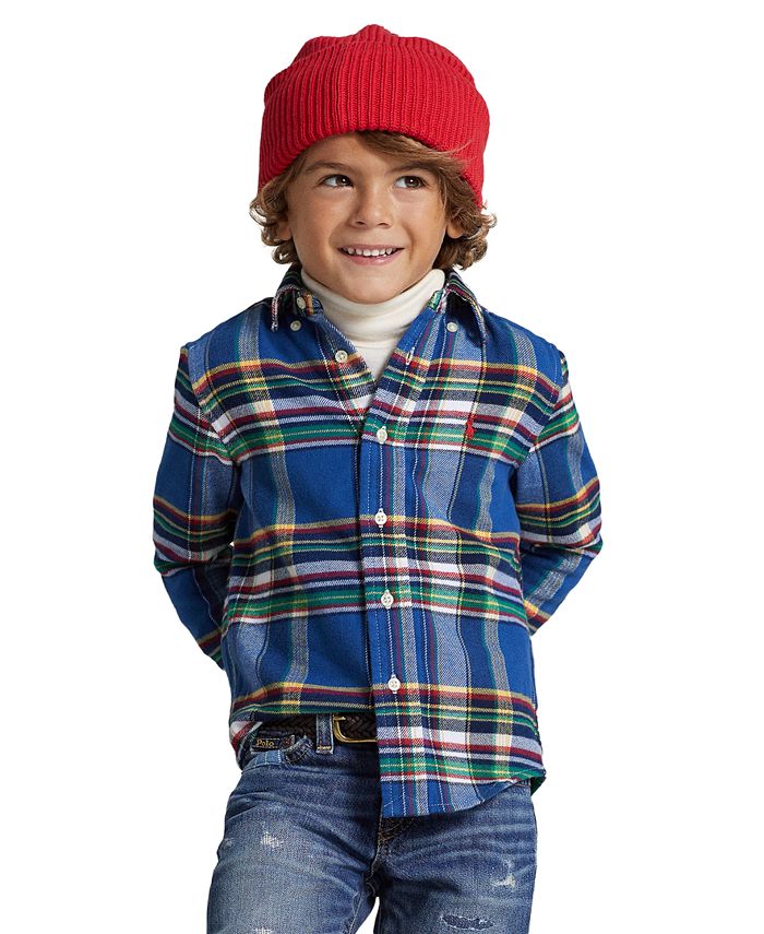 Polo Ralph Lauren Toddler & Little Boys Plaid Flannel Shirt - Macy's