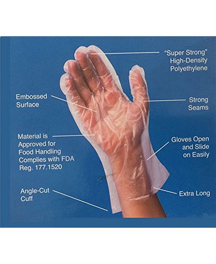 Clean Ones 1000Count Disposable FoodSafe Poly Gloves 2 Boxes Macy's