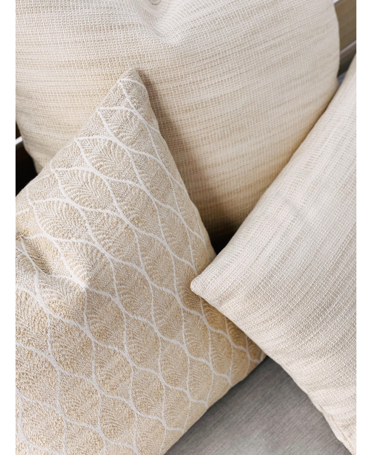 Anaya Home Seaside Smooth Large Outdoor Pillow - Khaki
