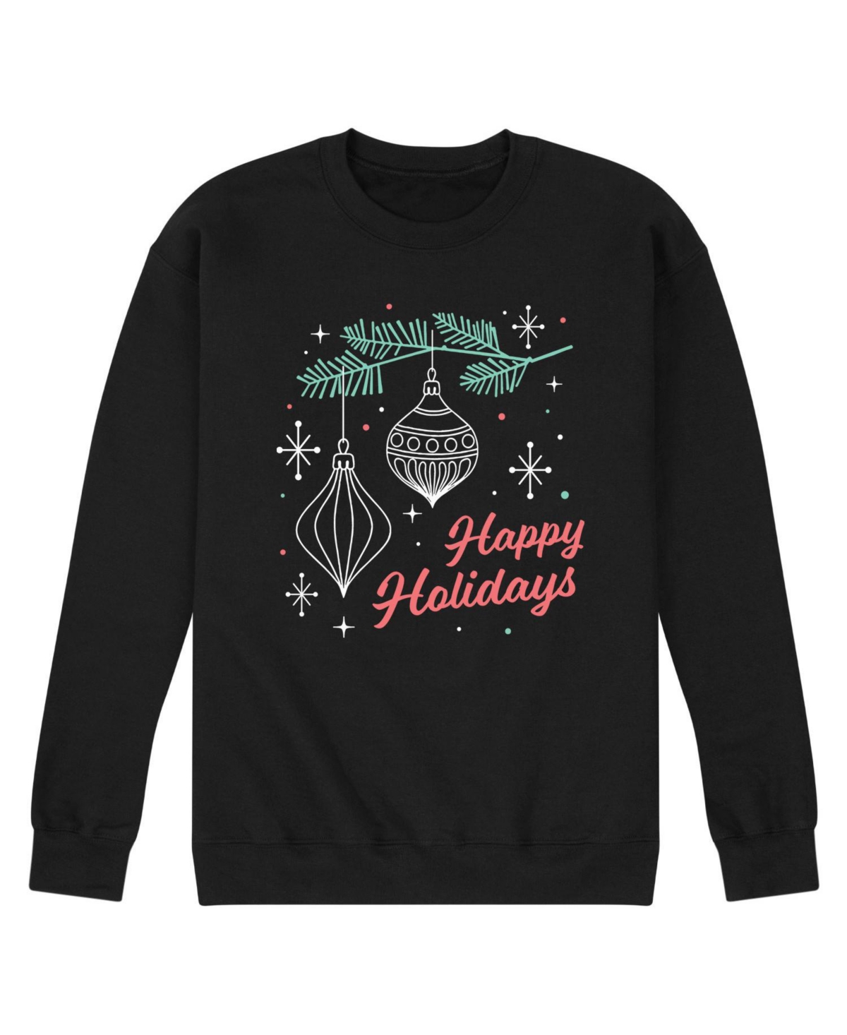 Shop Airwaves Men's Happy Holidays Fleece T-shirt In Black