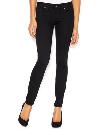 GUESS Power Low-Rise Silicone Wash Skinny Jeans - Jeans - Women - Macy's