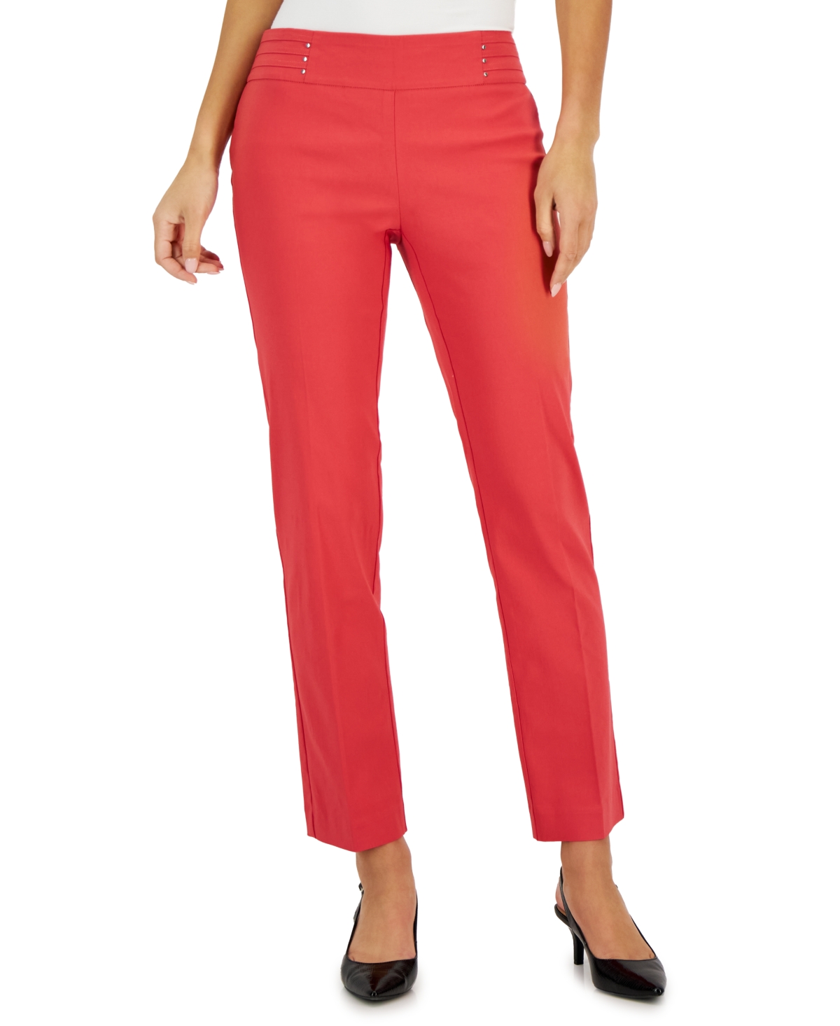 Jm Collection Studded Pull-on Tummy Control Pants, Regular And Short  Lengths, Created For Macy's In Chrysanthemum