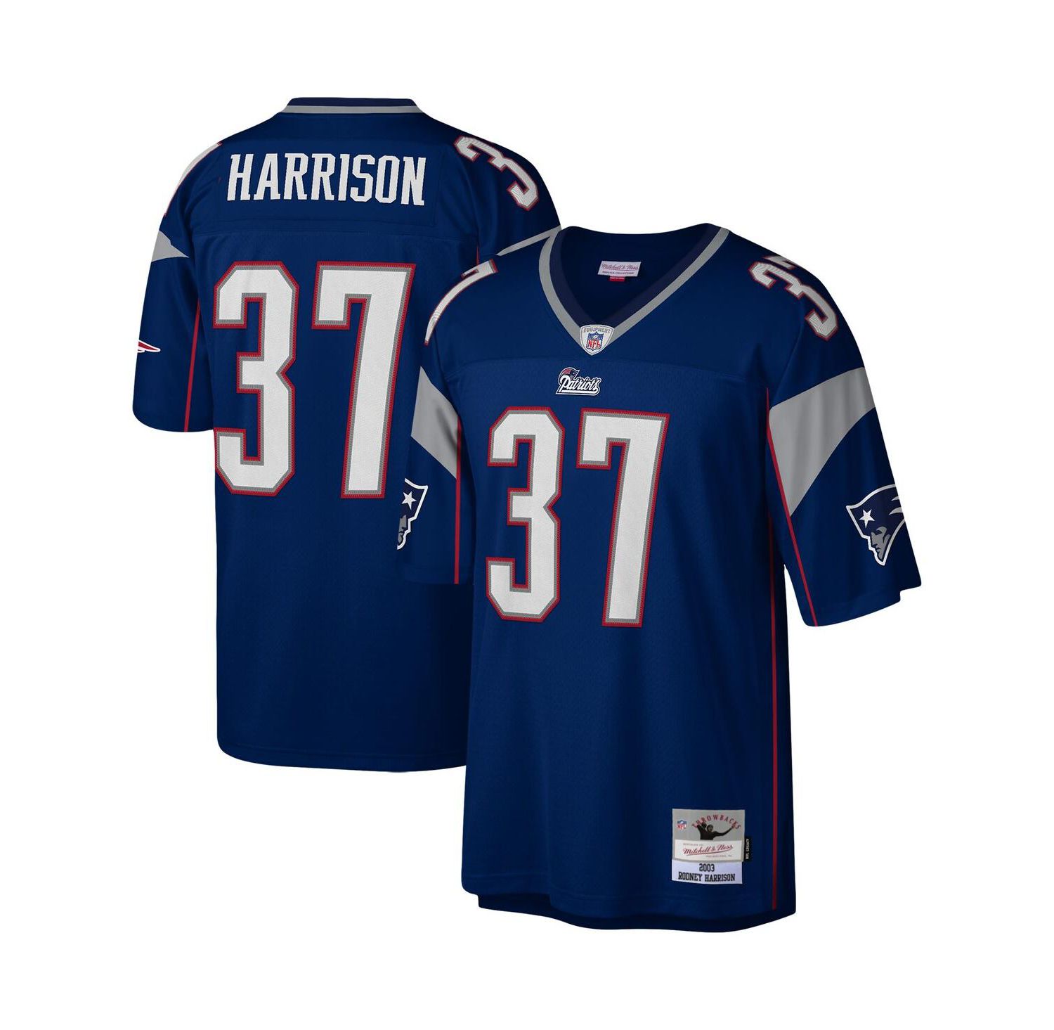 Men's Rodney Harrison Navy New England Patriots Legacy Replica Jersey