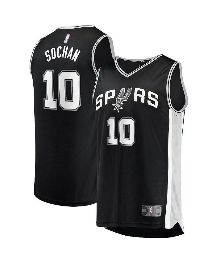 Men's Fanatics Branded Jeremy Sochan Black San Antonio Spurs 2022 NBA Draft First Round Pick Fast Break Replica Player Jersey - Icon Edition
