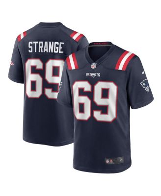 Men's Cole Strange Navy New England Patriots 2022 NFL Draft First Round Pick Game Jersey