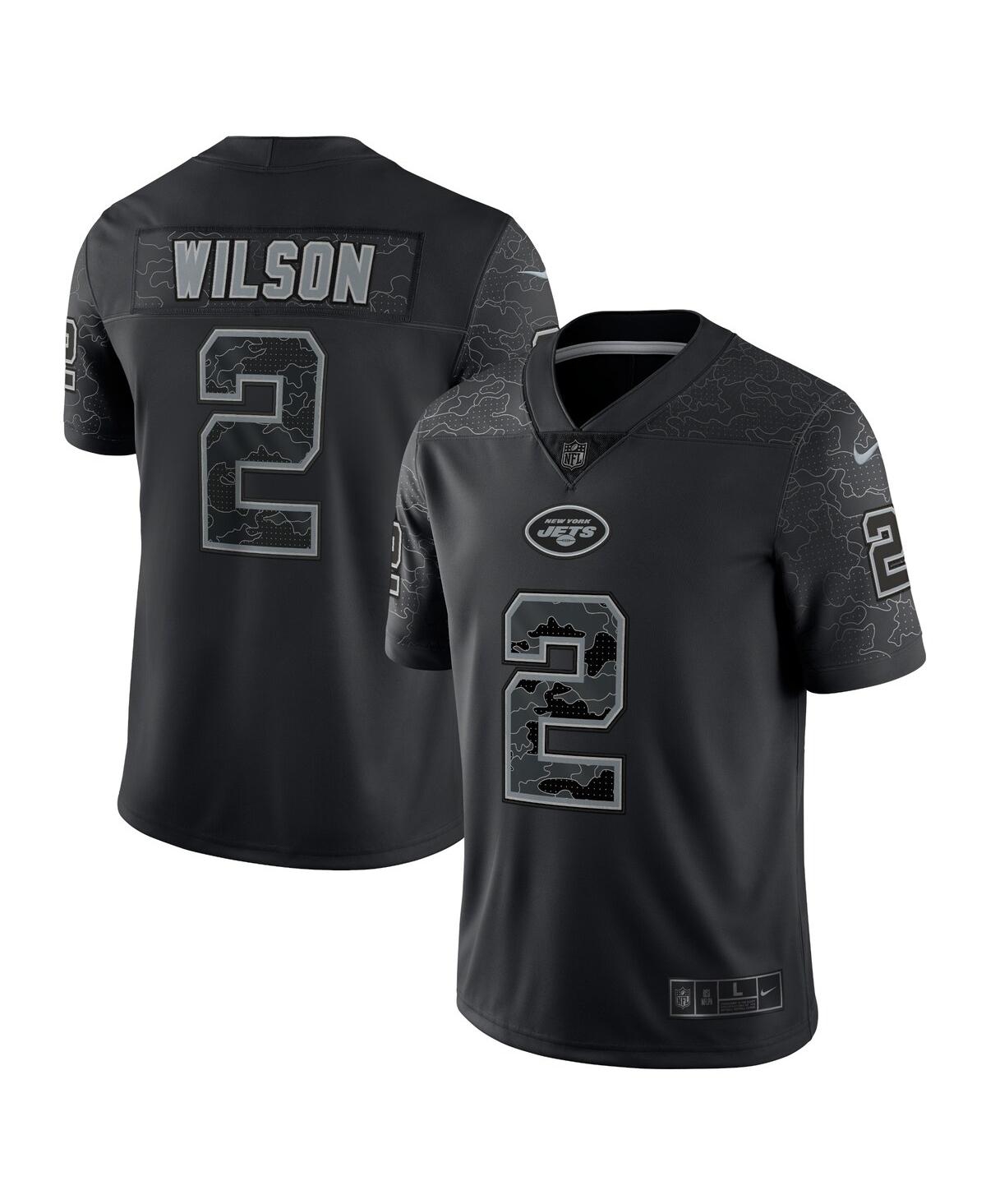 Men's Nike Zach WilsonNew York Jets Rflctv Limited Jersey - Black
