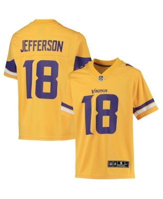 Nike Big Boys Justin Jefferson Gold Minnesota Vikings Inverted