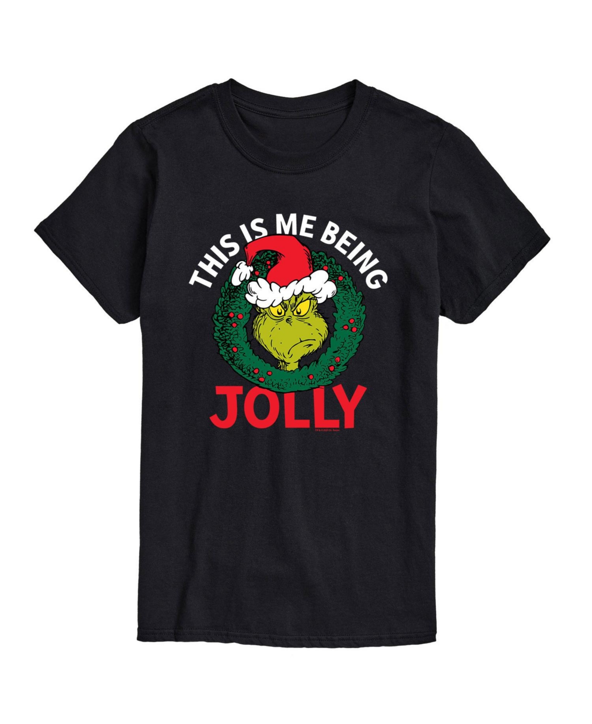 Airwaves Men's Dr. Seuss The Grinch Me Being Jolly Graphic T-shirt In Black