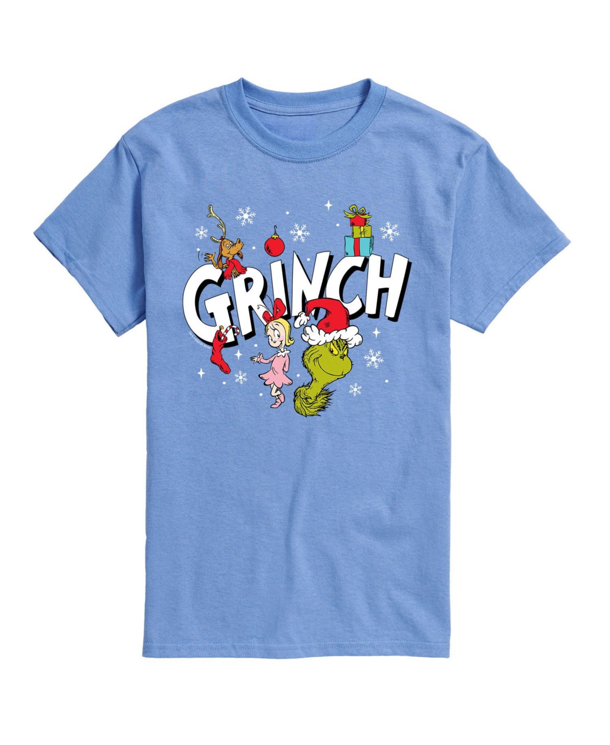Airwaves Men's Dr. Seuss The Grinch Graphic T-shirt In Blue