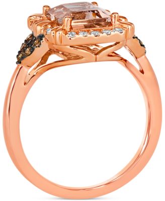 Peach Morganite (1-3/4 ct. t.w.) & Diamond (1/3 ct. t.w.) in 14k Rose Gold