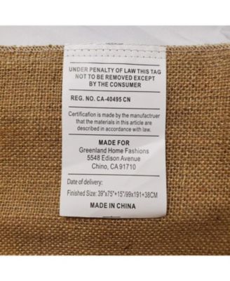 Burlap 15" Drop Bedskirt, Twin