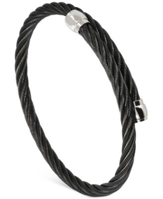 CHARRIOL Cable Bypass Bracelet in Stainless Steel Black PVD Stainless Steel Macy s