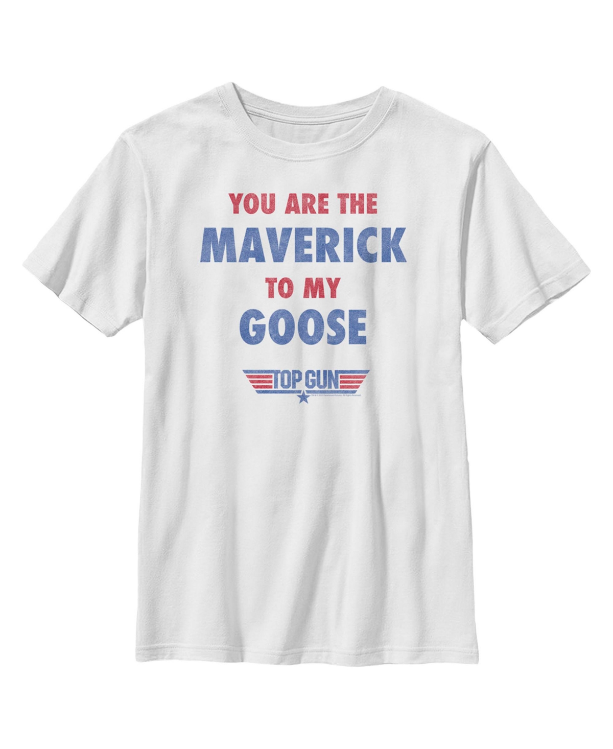 Paramount Pictures Kids' Boy's Top Gun You Are The Maverick To My Goose Child T-shirt In White