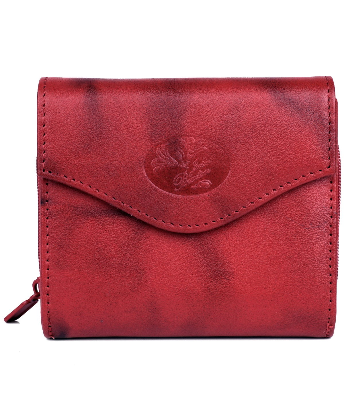 Women's Mini Heiress Zip French Purse - Red