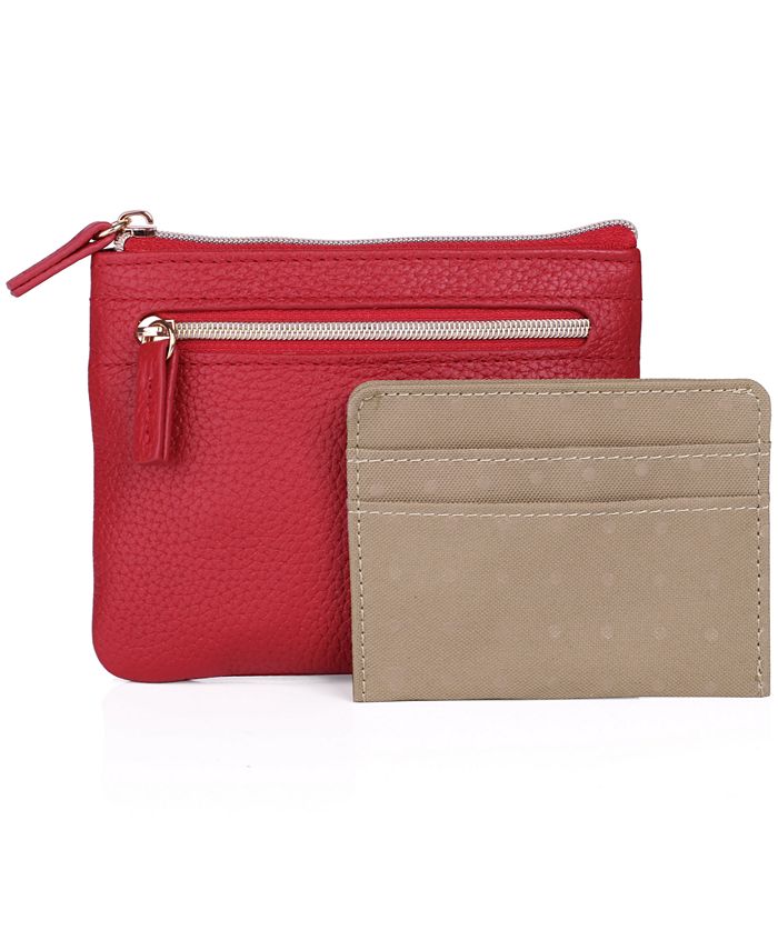 Dopp Cosmopolitan RFID Blocking Wallet In Blush - Leather Women's Wallet With Multiple Pockets - View #7