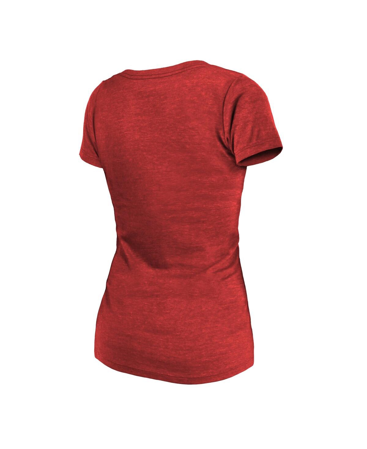 Shop Majestic Women's  Threads Red Philadelphia Phillies 2022 World Series Modest V-neck T-shirt