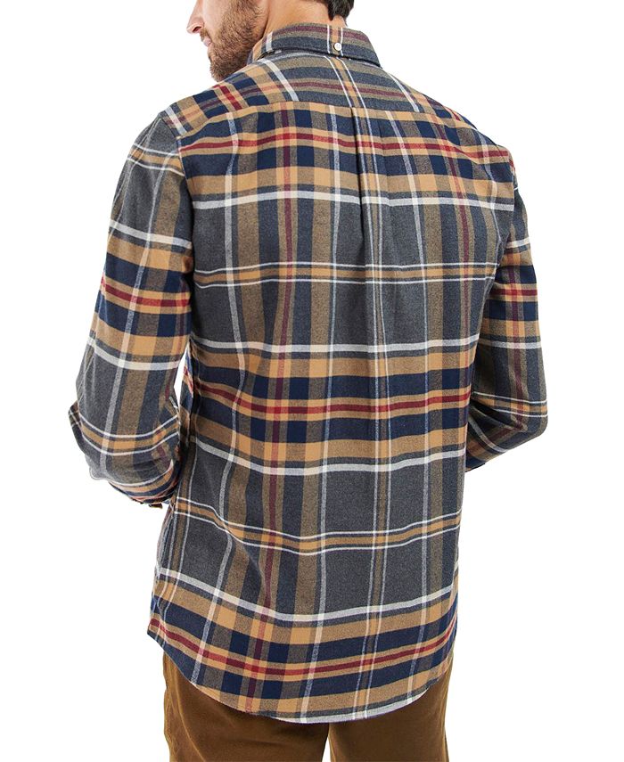 Barbour Men's Ronan Cotton Checked Button-Collar Shirt - Macy's