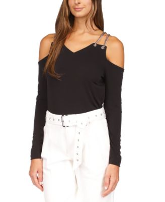 Women's Chain Cold-Shoulder Top