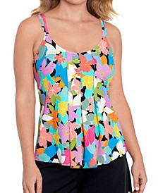 Women's Pleated-Front Tankini Top & Swim Skirt, Created For Macy's	