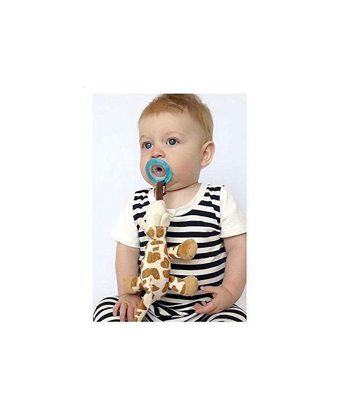 Nuby Calming Natural Flex Snuggleez Pacifier with Plush Animal, Giraffe